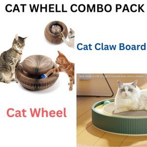 Cat Claw Board Foldable Cat Scratch Board & Cat Wheel funy Scratching board